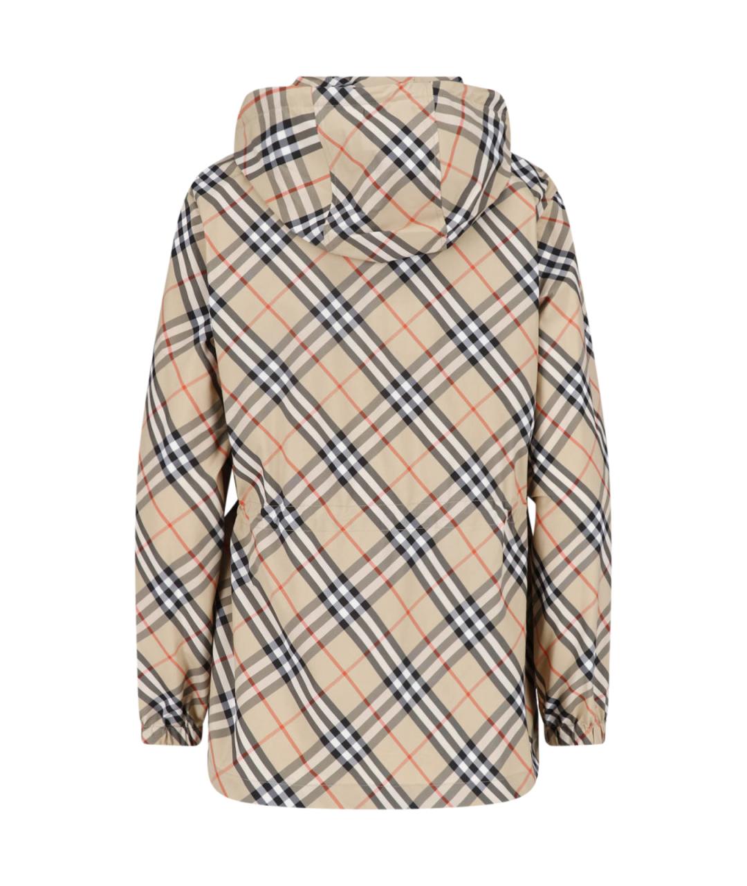 BURBERRY Бежевая полиэстеровая куртка, фото 2
