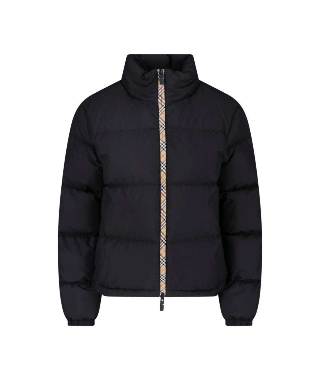 BURBERRY Черный полиэстеровый пуховик, фото 1
