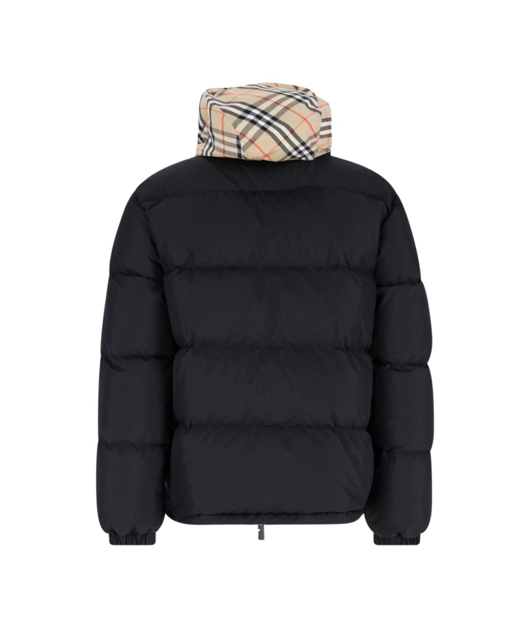 BURBERRY Черный полиэстеровый пуховик, фото 2