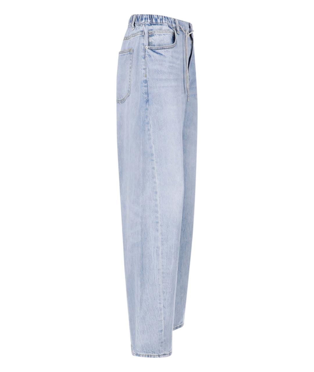 ALEXANDER WANG Голубые хлопковые прямые джинсы, фото 3
