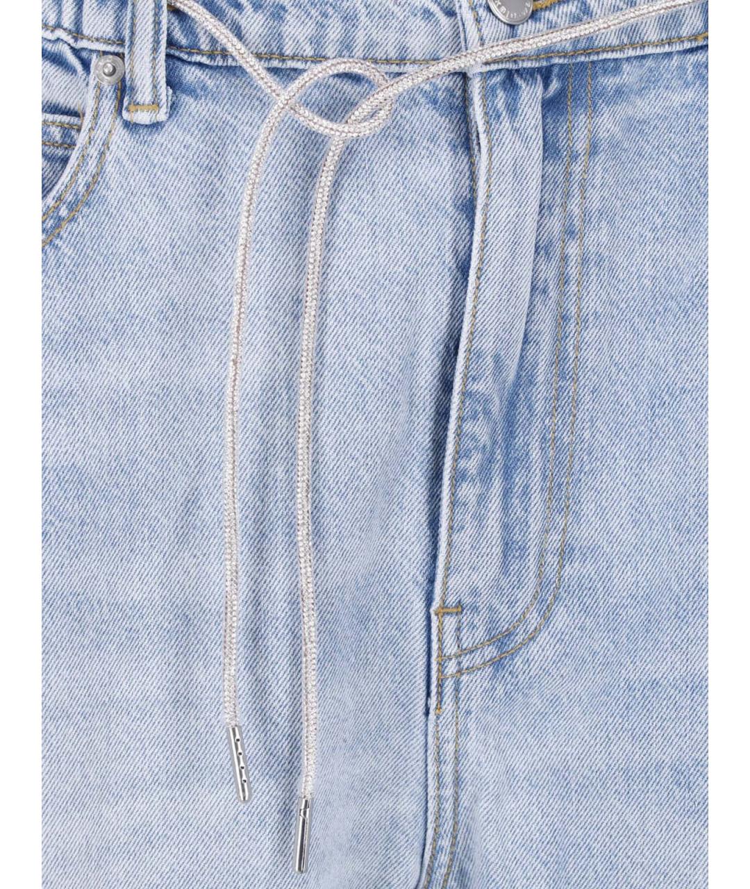 ALEXANDER WANG Голубые хлопковые прямые джинсы, фото 4
