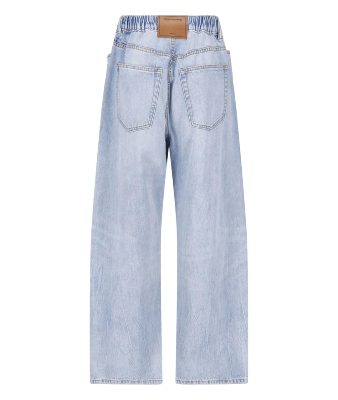 ALEXANDER WANG Голубые хлопковые прямые джинсы, фото 2