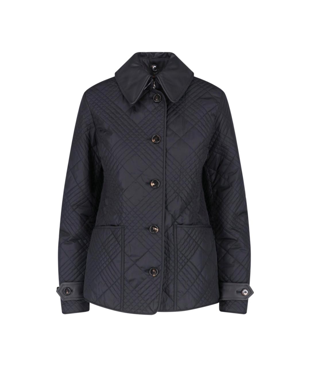 BURBERRY Черная полиамидовая куртка, фото 1
