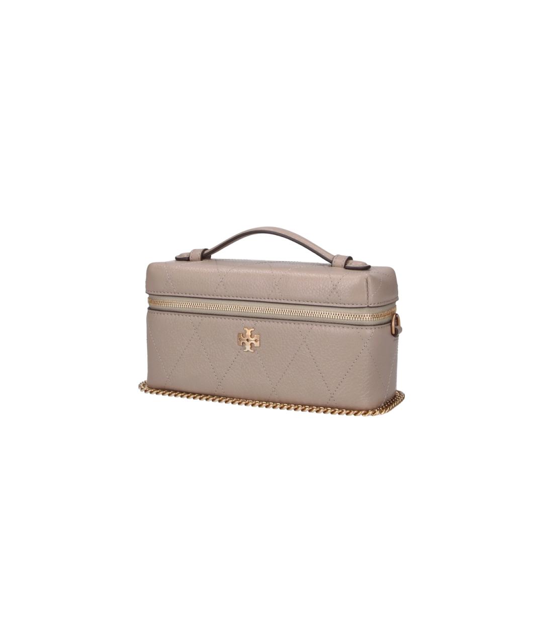TORY BURCH Бежевая кожаная сумка через плечо, фото 2