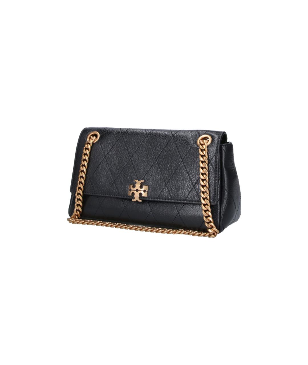 TORY BURCH Черная кожаная сумка через плечо, фото 2