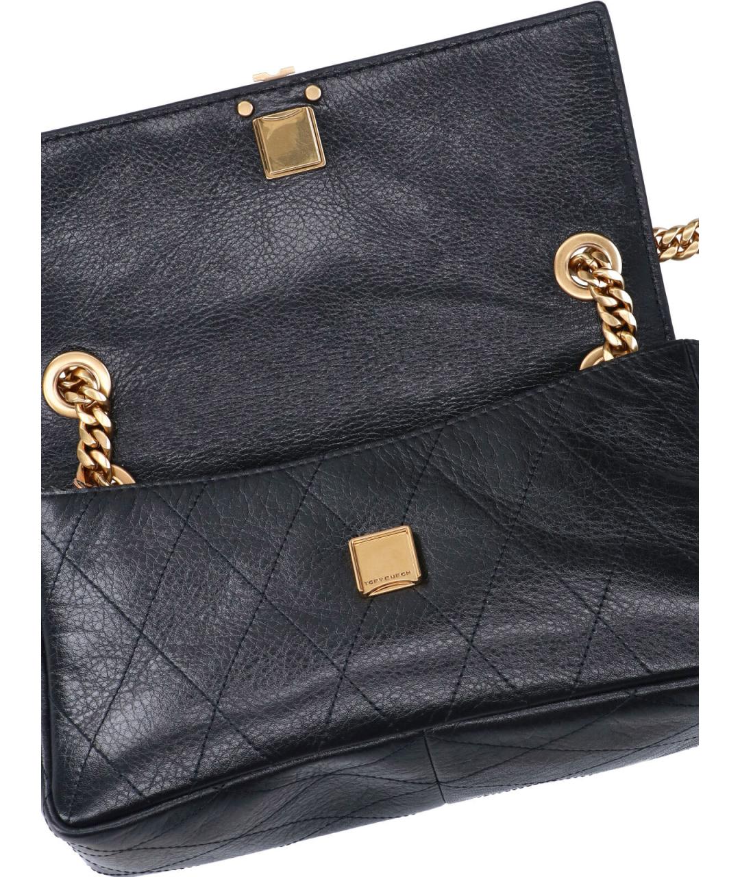 TORY BURCH Черная кожаная сумка через плечо, фото 4