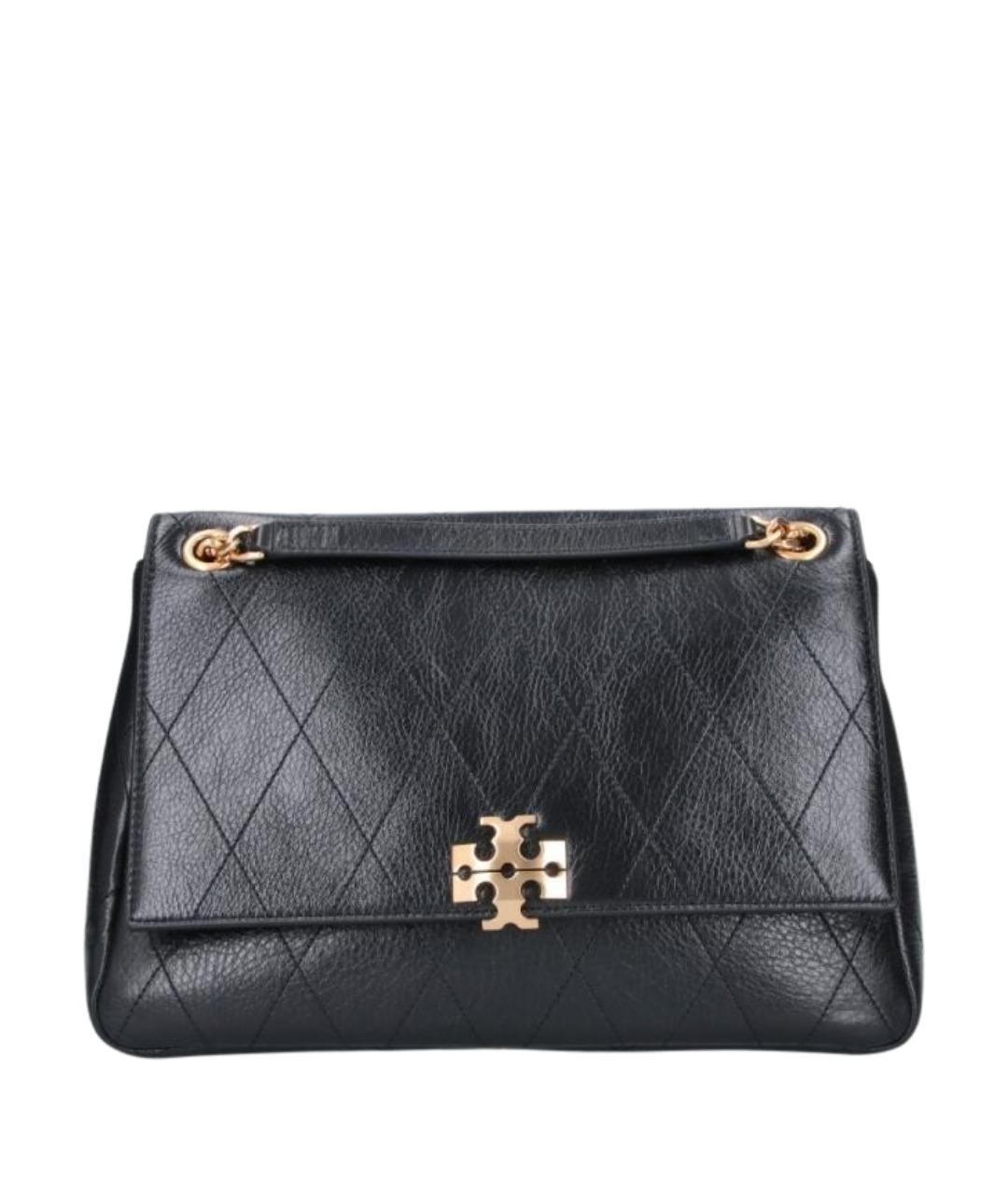 TORY BURCH Черная кожаная сумка через плечо, фото 1