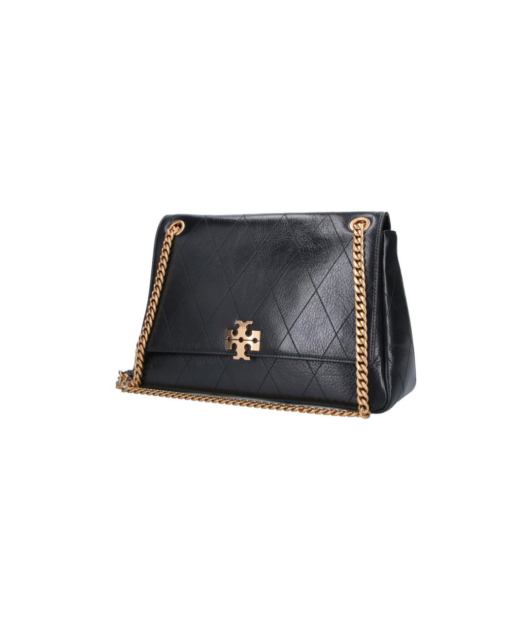 TORY BURCH Черная кожаная сумка через плечо, фото 2