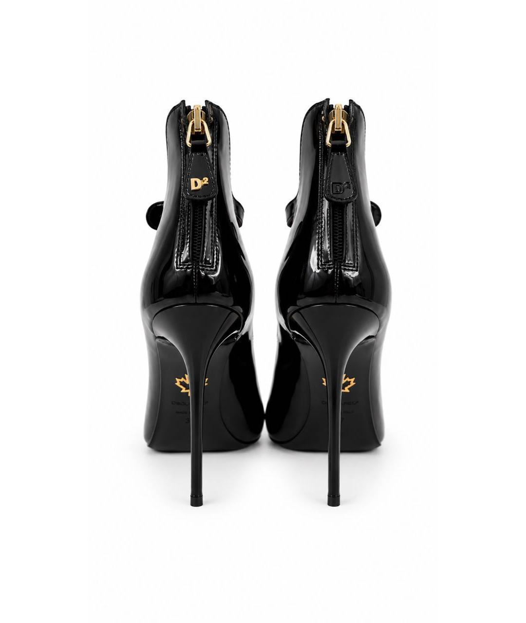 DSQUARED2 Черные кожаные босоножки, фото 4