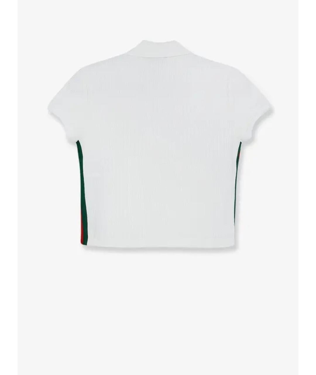 GUCCI Белая полиэстеровая футболка, фото 2