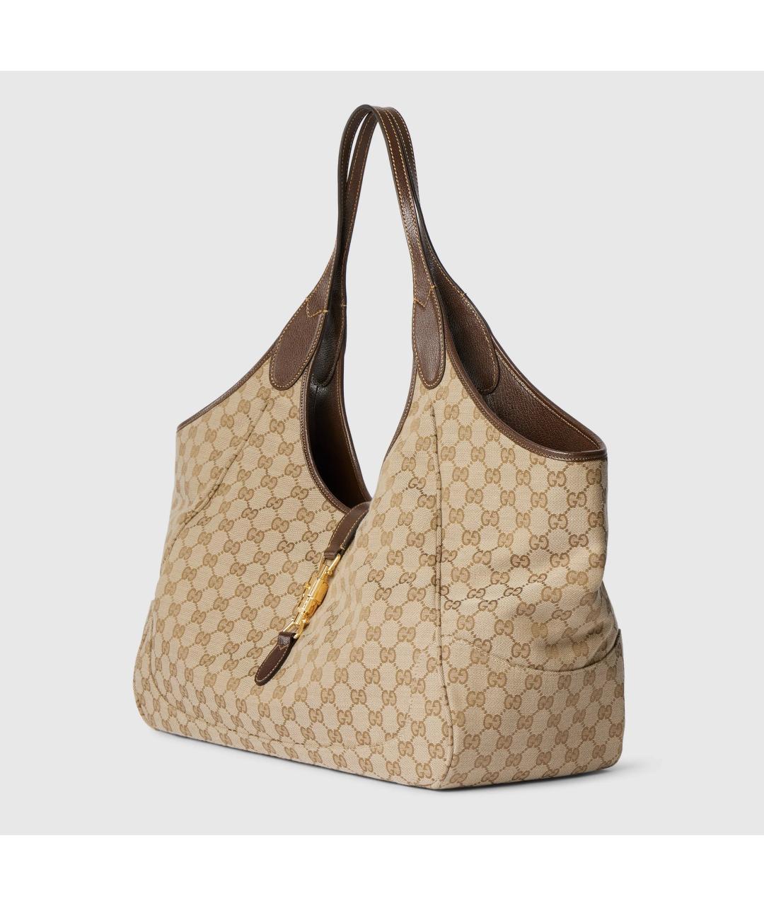 GUCCI Бежевая синтетическая сумка тоут, фото 3