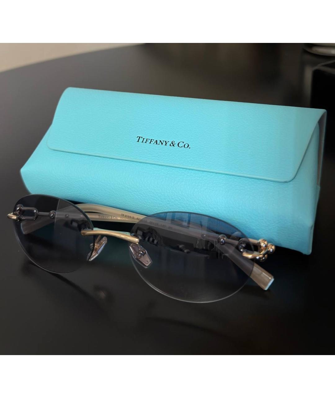 TIFFANY&CO Бежевые пластиковые солнцезащитные очки, фото 2