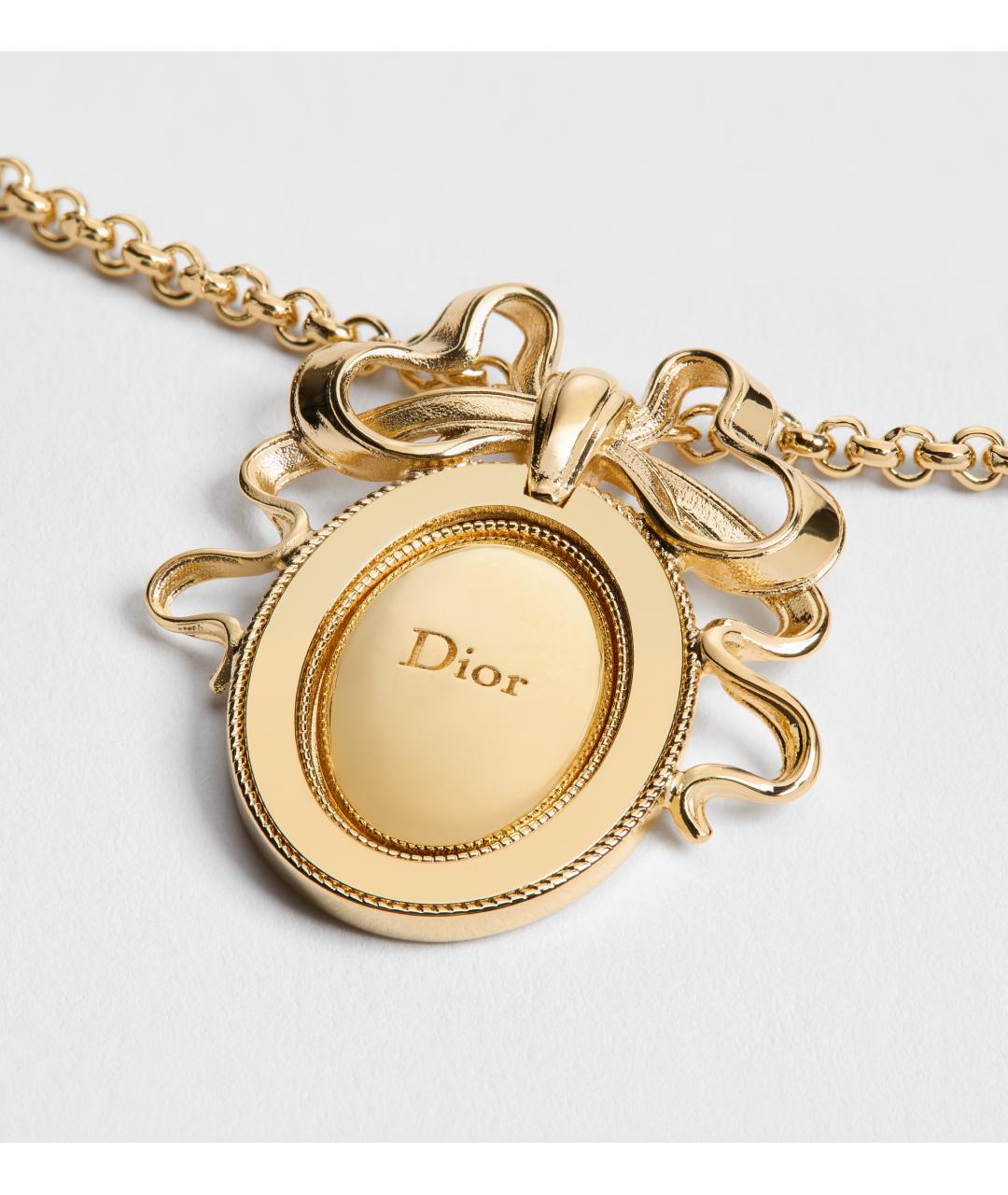 CHRISTIAN DIOR Золотое латунное колье, фото 2