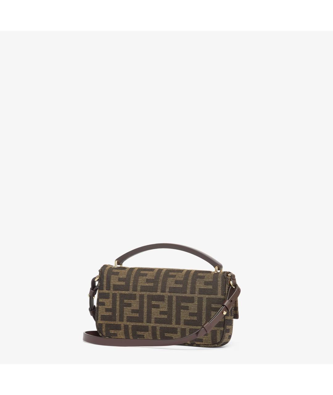 FENDI Коричневая синтетическая сумка через плечо, фото 3