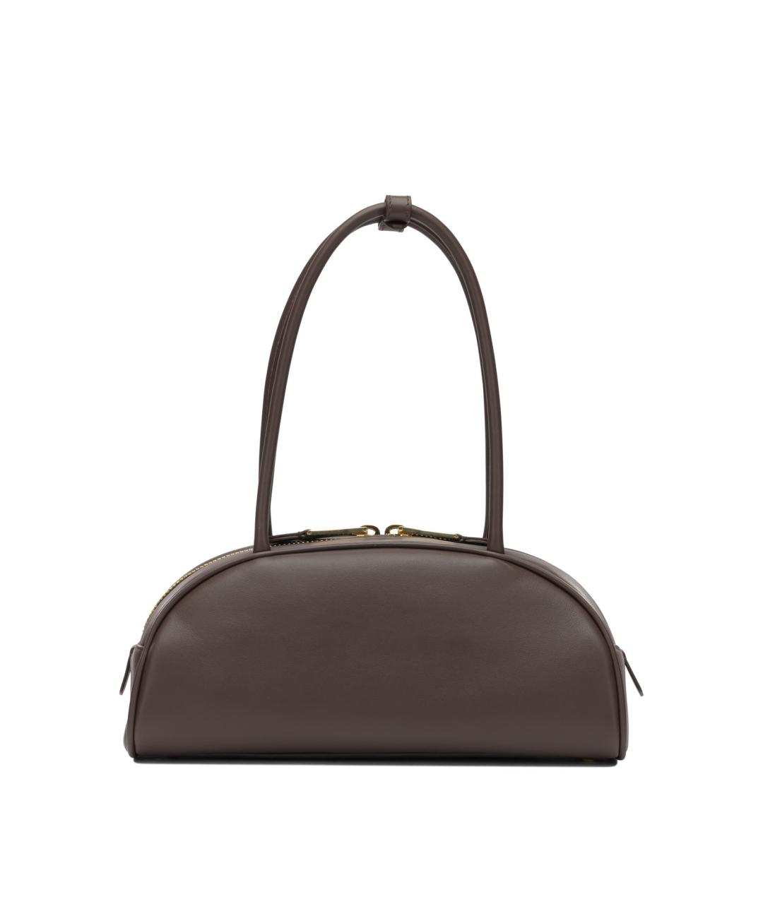 MIU MIU Коричневая кожаная сумка с короткими ручками, фото 3