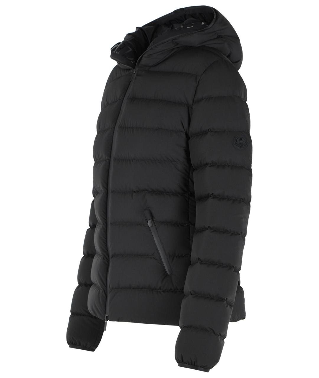 MONCLER Черный полиэстеровый пуховик, фото 2