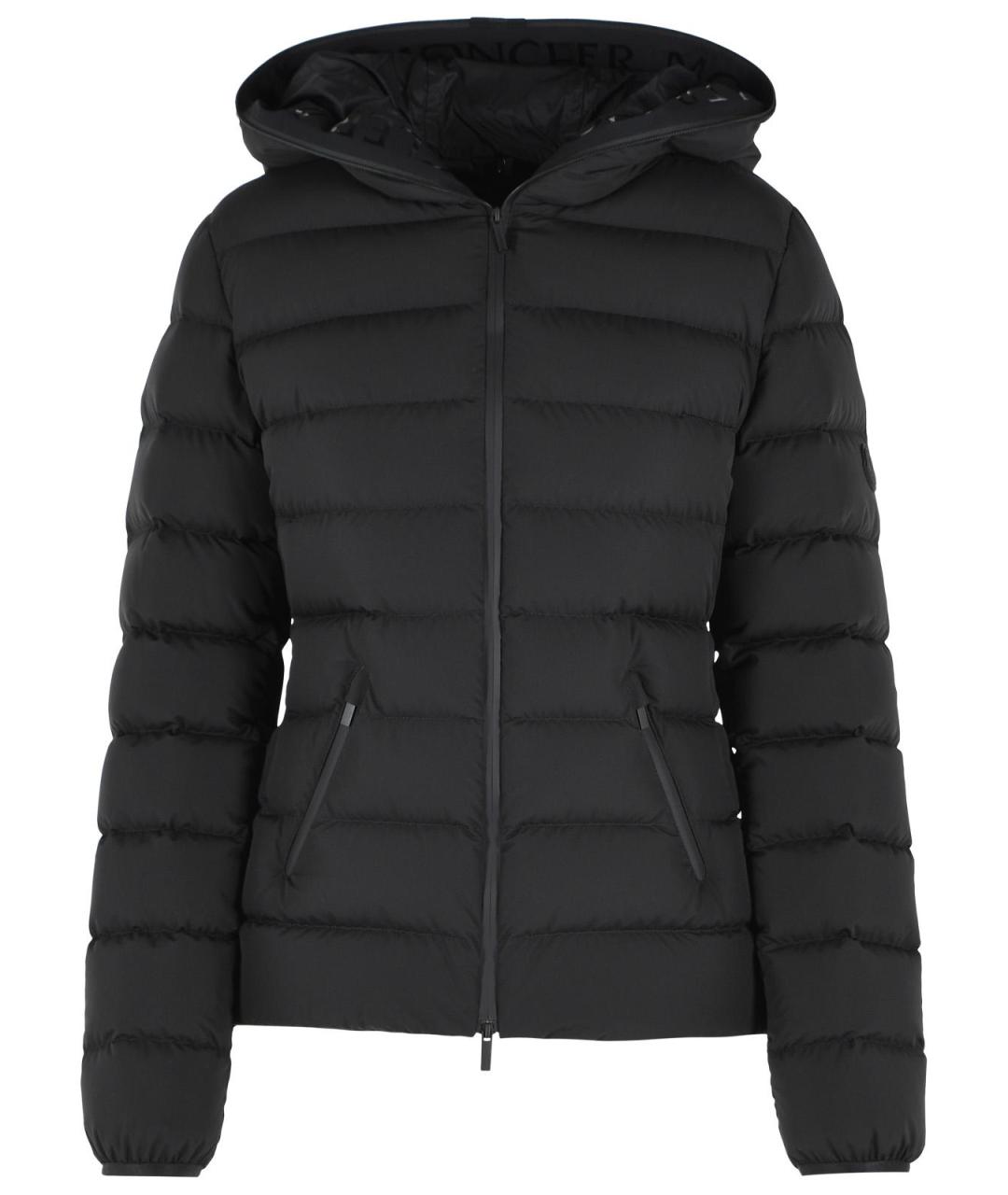 MONCLER Черный полиэстеровый пуховик, фото 1