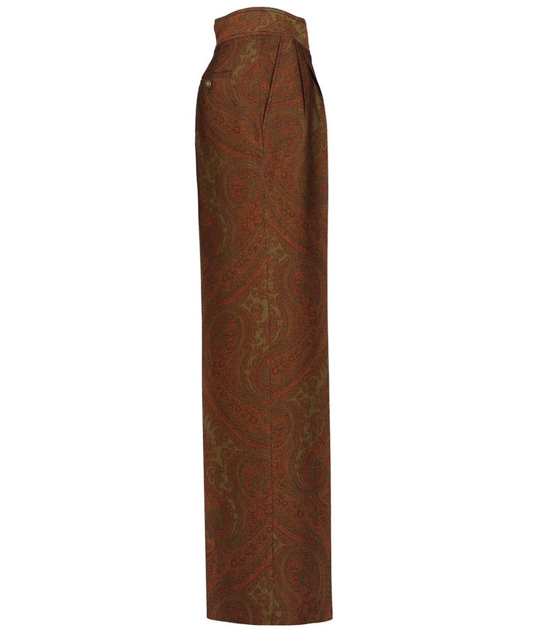 ETRO Мульти шерстяные прямые брюки, фото 3