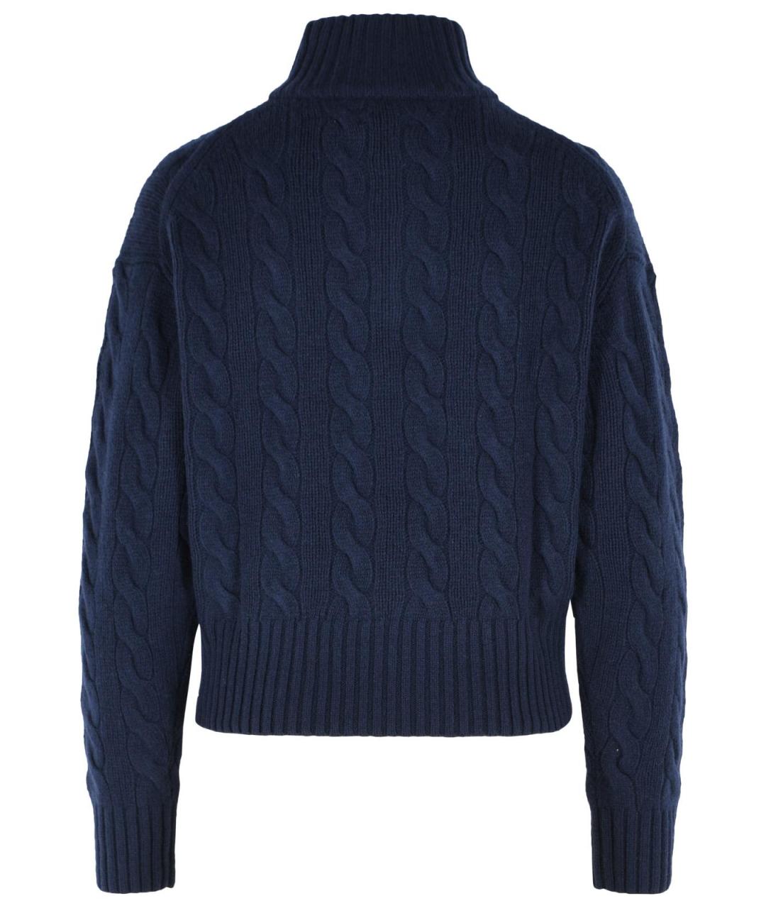 POLO RALPH LAUREN Темно-синий шерстяной джемпер / свитер, фото 3