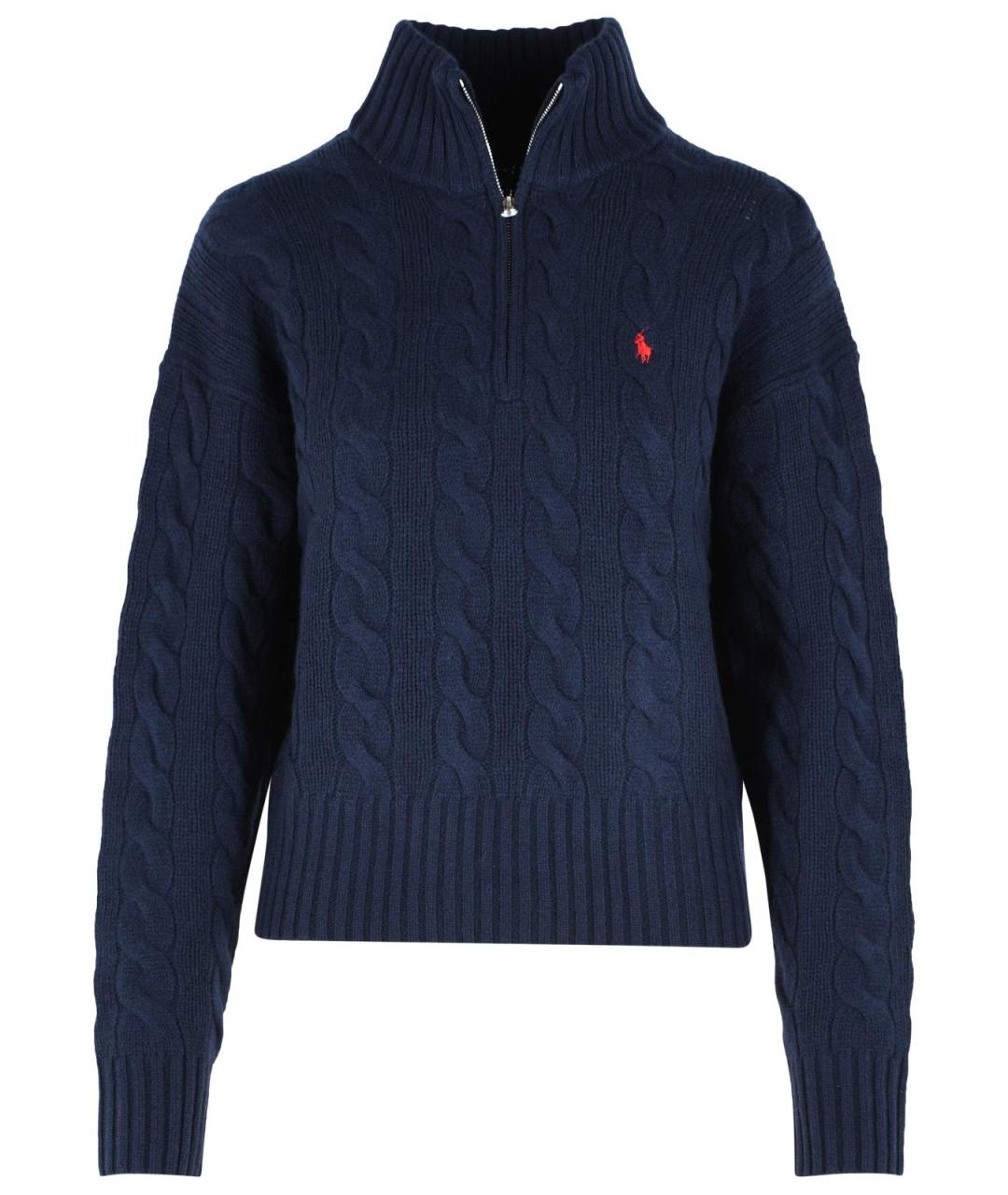 POLO RALPH LAUREN Темно-синий шерстяной джемпер / свитер, фото 1