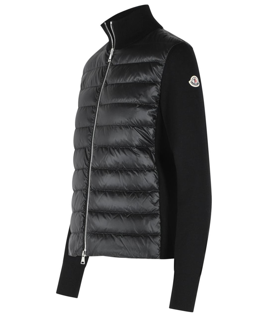 MONCLER Черный полиамидовый кардиган, фото 2