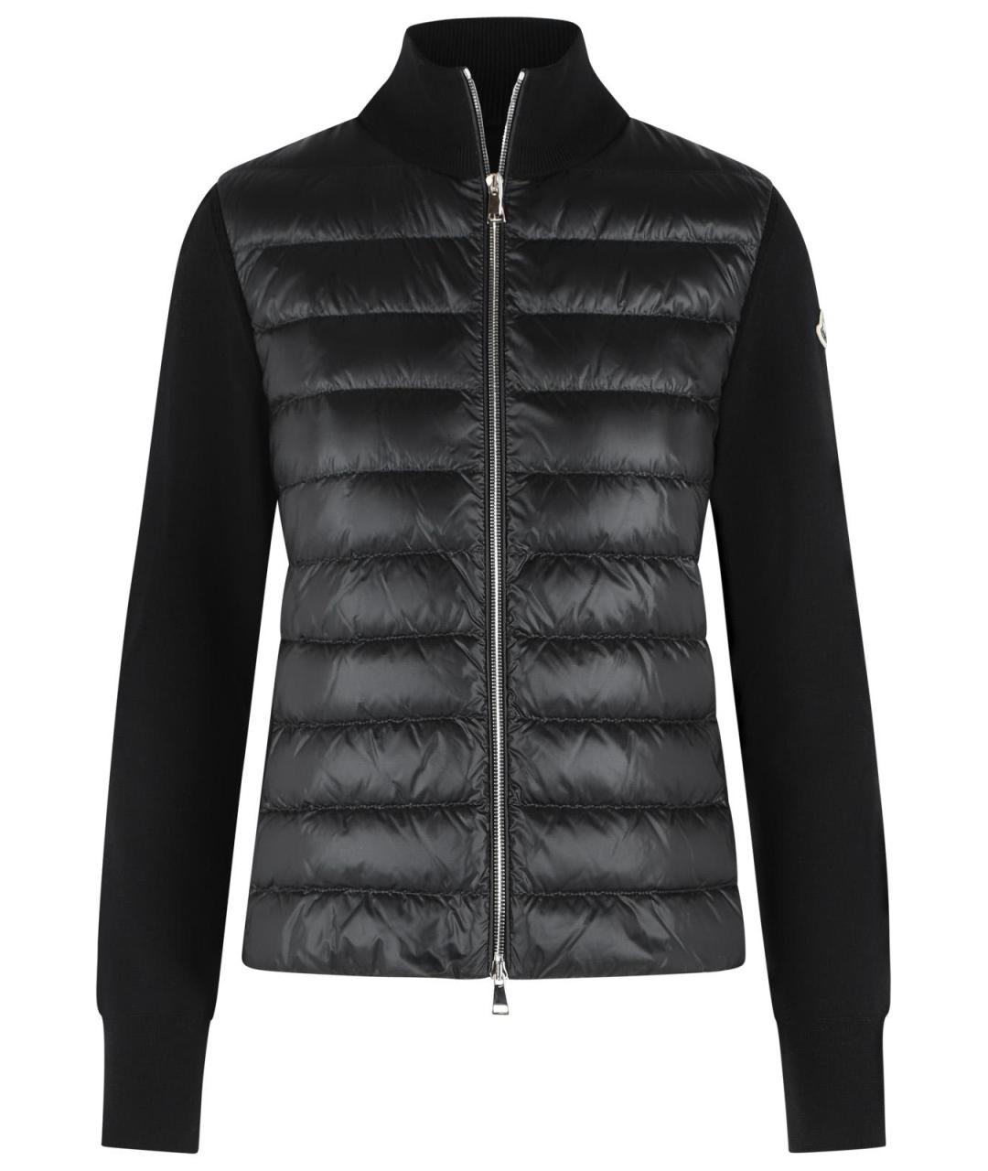 MONCLER Черный полиамидовый кардиган, фото 1