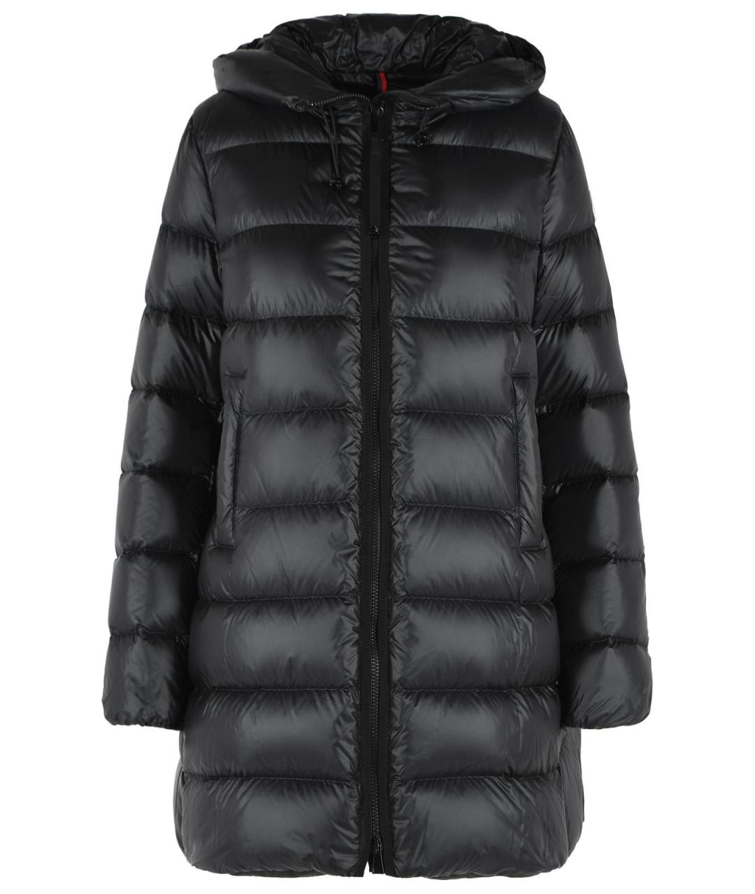 MONCLER Черный полиамидовый пуховик, фото 1