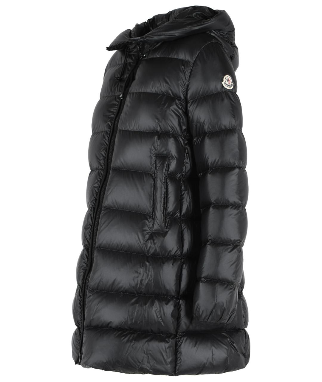 MONCLER Черный полиамидовый пуховик, фото 2