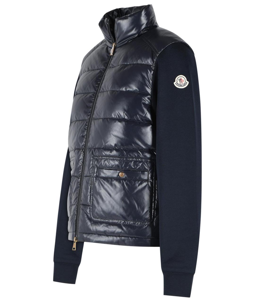MONCLER Синий хлопковый кардиган, фото 2