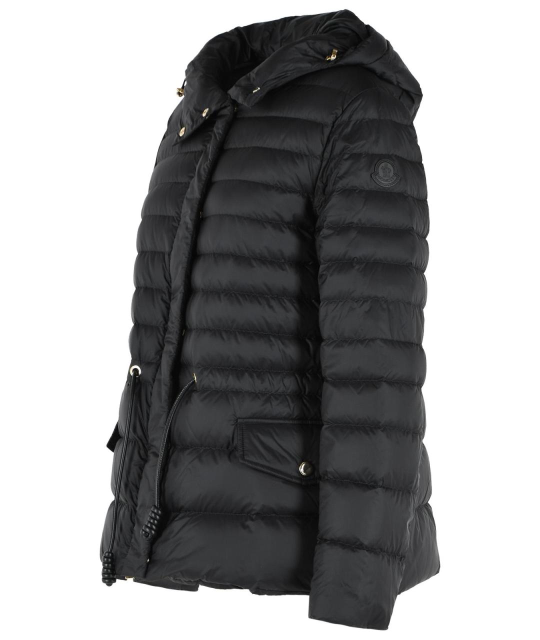 MONCLER Черный полиамидовый пуховик, фото 2