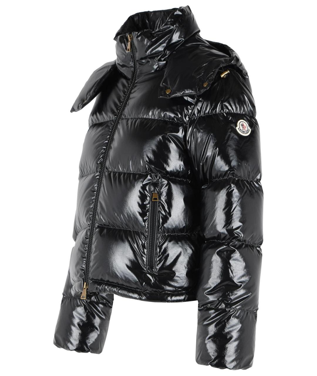 MONCLER Черный полиамидовый пуховик, фото 2