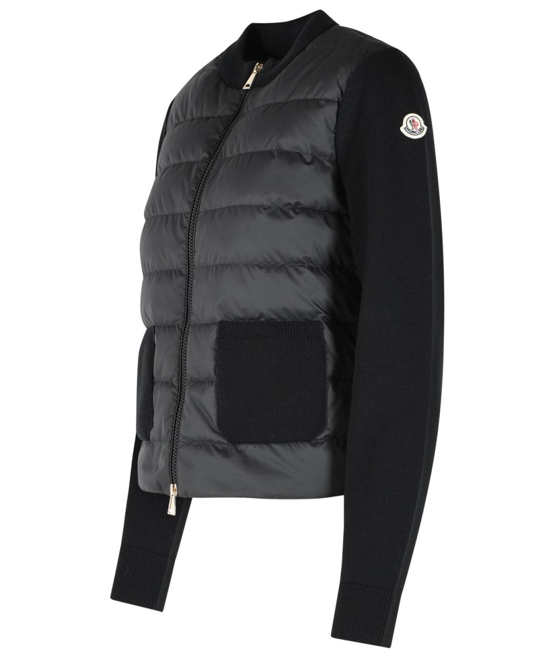 MONCLER Черный полиэстеровый кардиган, фото 2