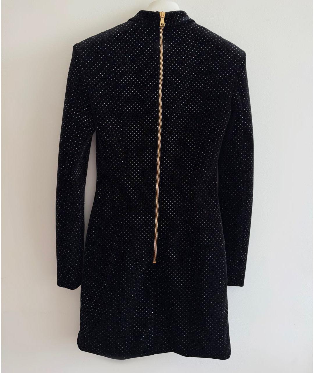 BALMAIN Черное полиэстеровое коктейльное платье, фото 2
