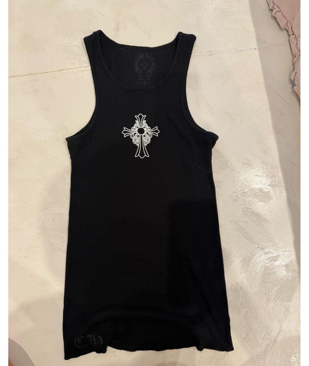 CHROME HEARTS Черная хлопковая майка, фото 5