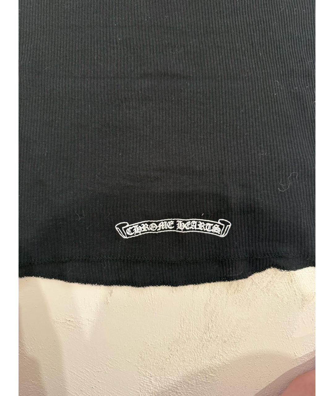 CHROME HEARTS Черная хлопковая майка, фото 3