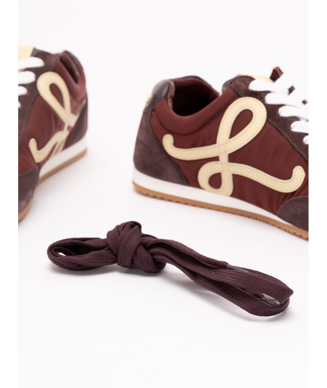 LOEWE Бордовые синтетические кроссовки, фото 5