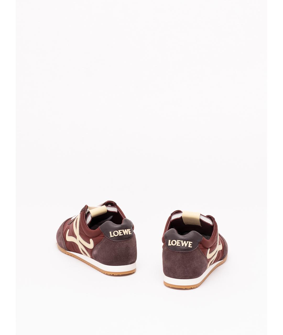 LOEWE Бордовые синтетические кроссовки, фото 3