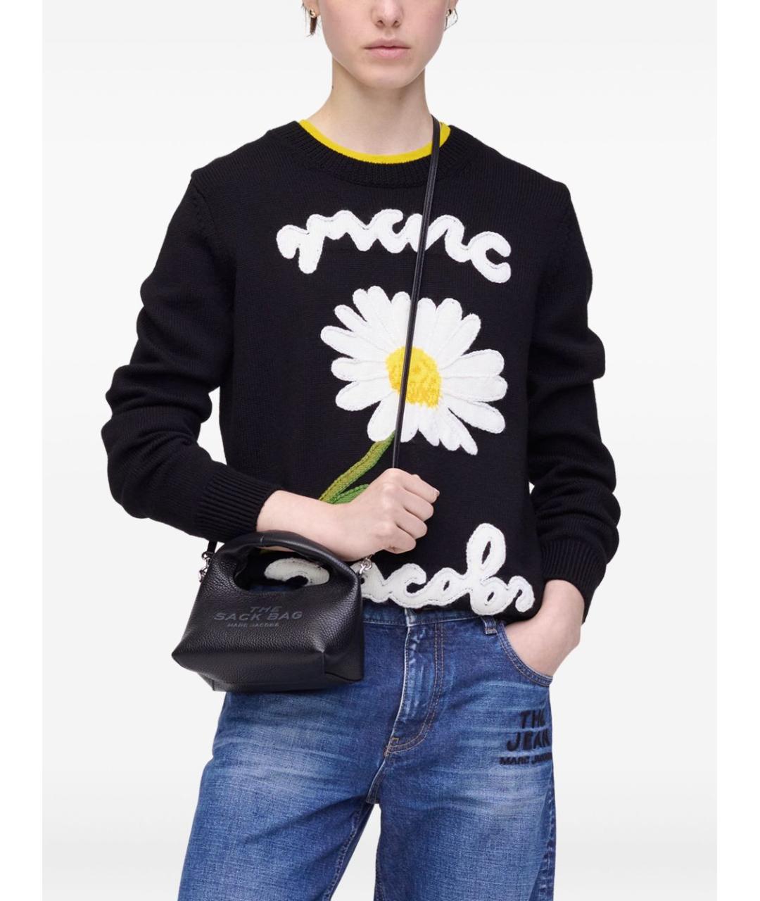 MARC JACOBS Черная кожаная сумка с короткими ручками, фото 3