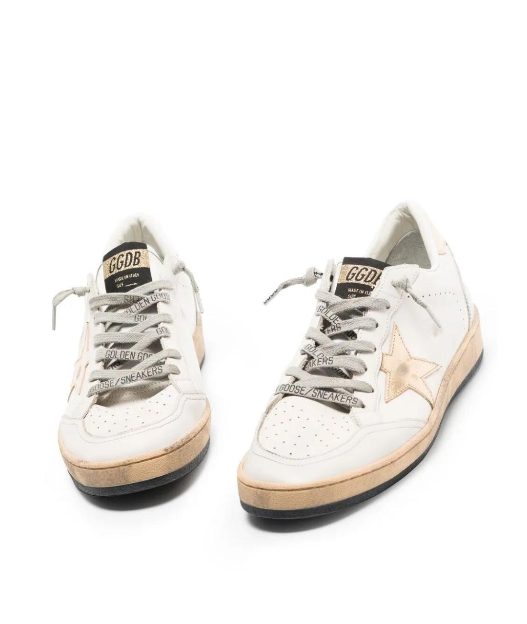 GOLDEN GOOSE Белые кожаные кроссовки, фото 2
