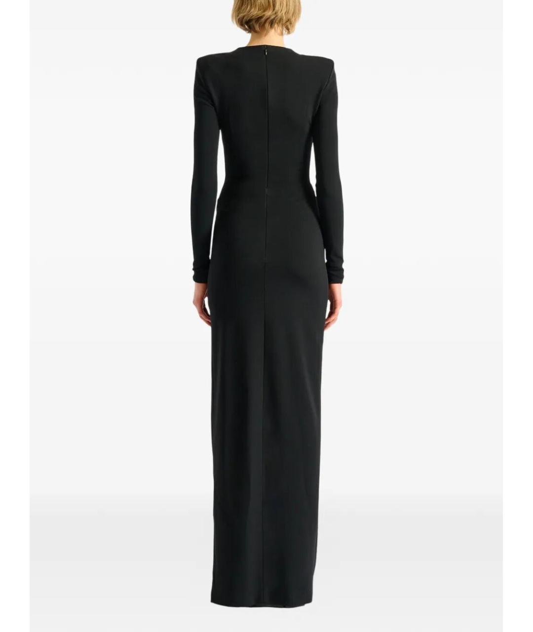 BALMAIN Черное полиамидовое вечернее платье, фото 4