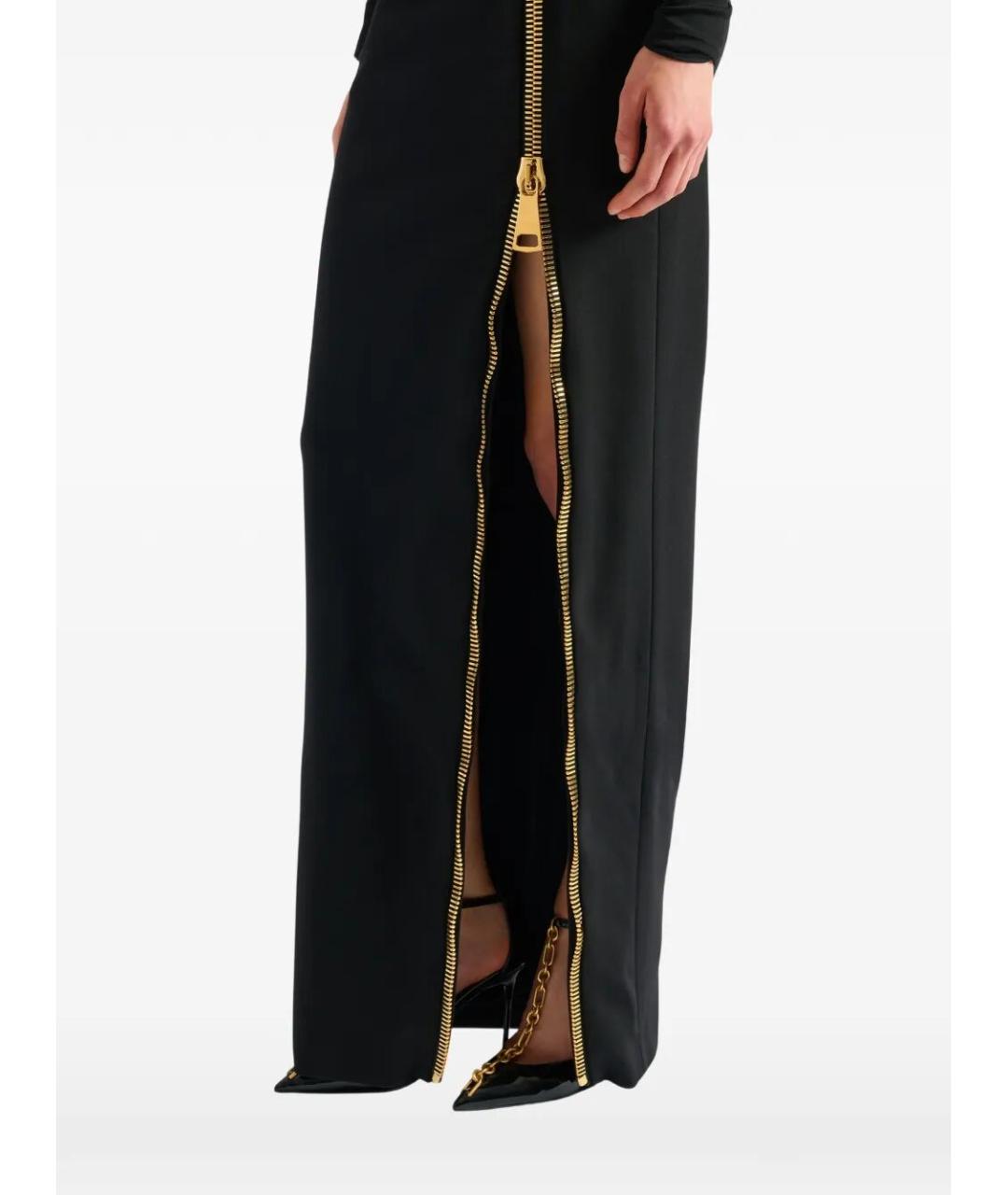 BALMAIN Черное полиамидовое вечернее платье, фото 3