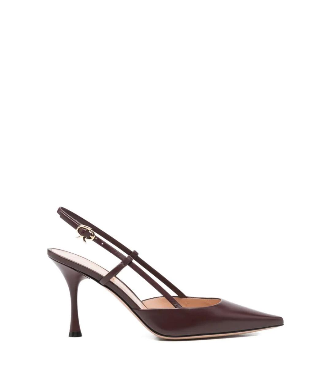 GIANVITO ROSSI Коричневые кожаные туфли, фото 1
