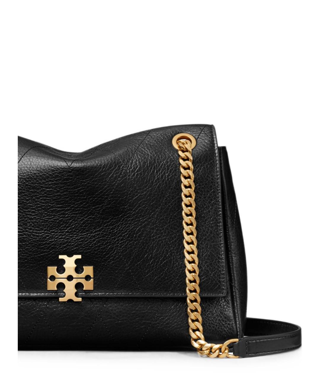 TORY BURCH Черная кожаная сумка через плечо, фото 2