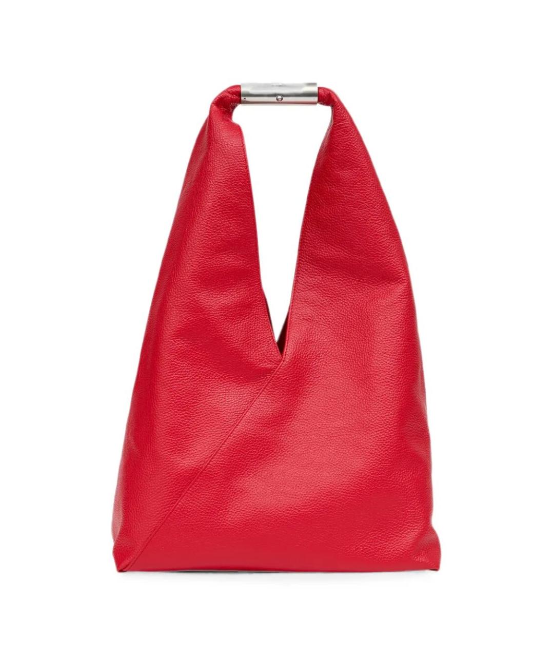 MM6 MAISON MARGIELA Красная кожаная сумка с короткими ручками, фото 1