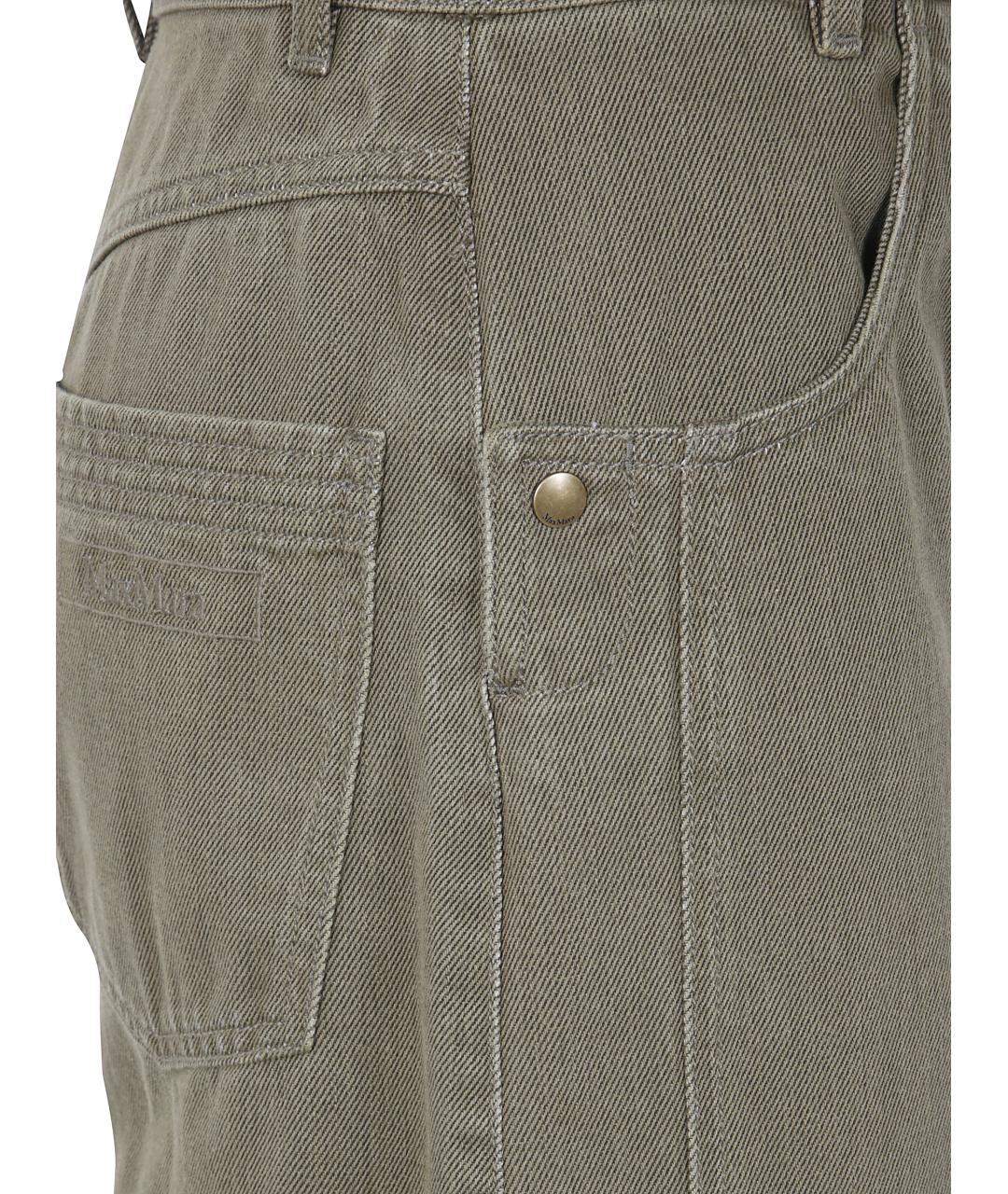 MAX MARA Зеленые хлопковые прямые джинсы, фото 3