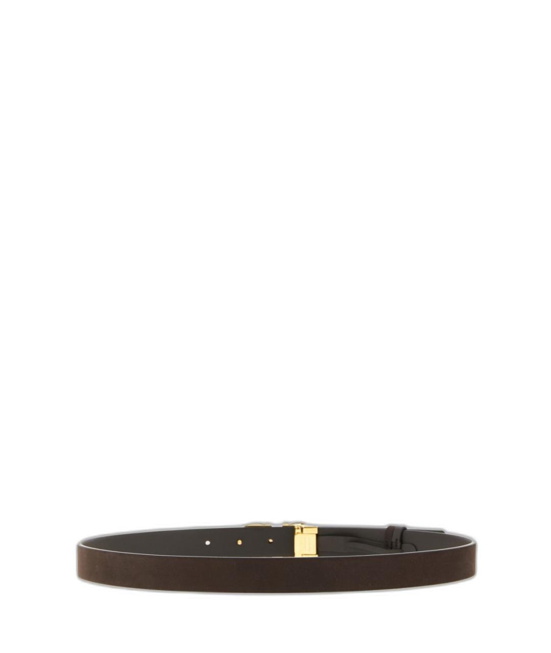 FERRAGAMO Коричневый кожаный ремень, фото 3