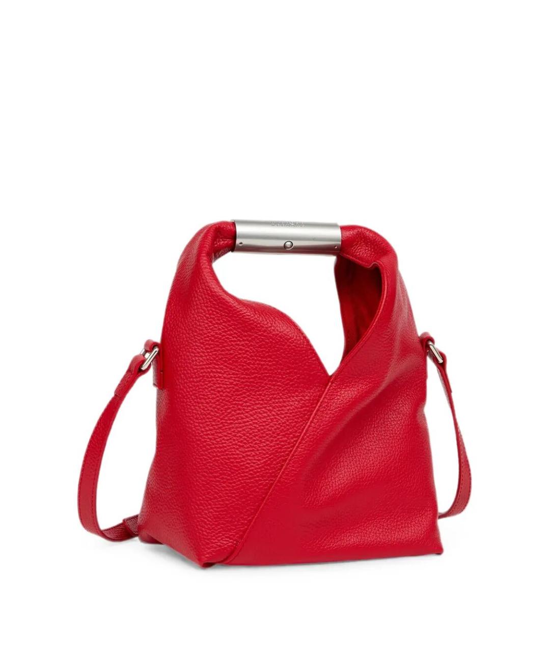 MM6 MAISON MARGIELA Красная кожаная сумка с короткими ручками, фото 2