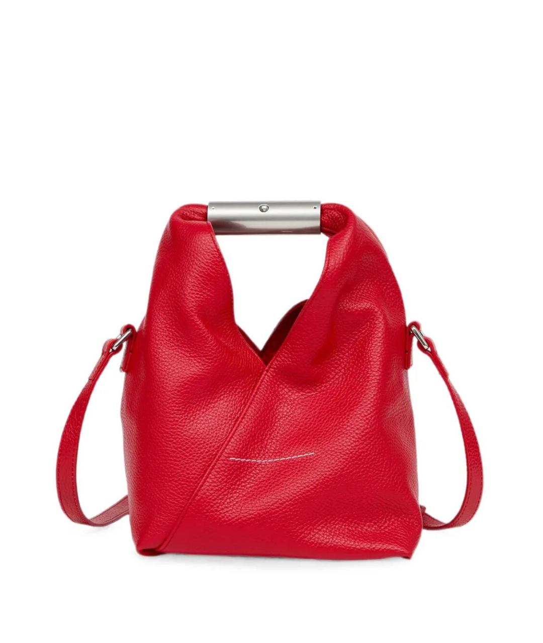 MM6 MAISON MARGIELA Красная кожаная сумка с короткими ручками, фото 1