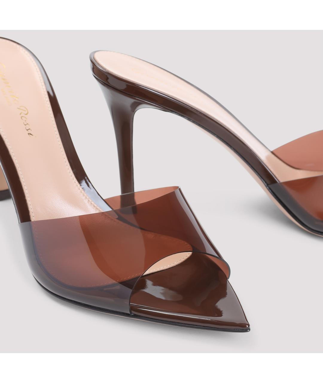 GIANVITO ROSSI Коричневые мюли, фото 5