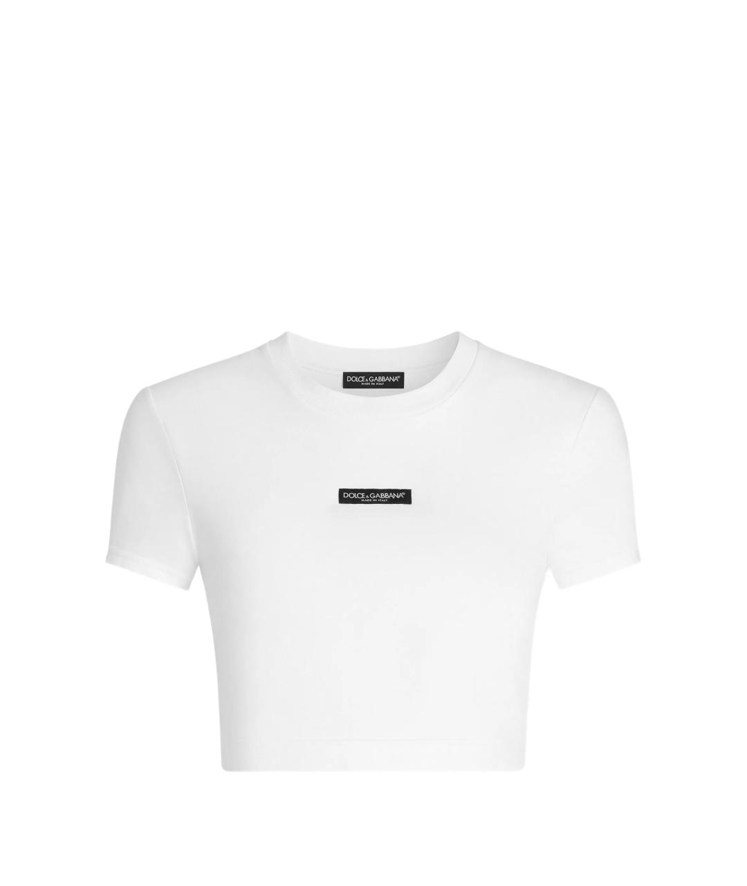 DOLCE&GABBANA Белая хлопковая футболка, фото 5